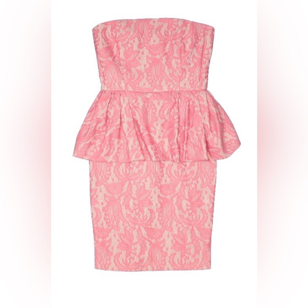 BNWT Zara Women Overlay Peplum Cocktail Dress